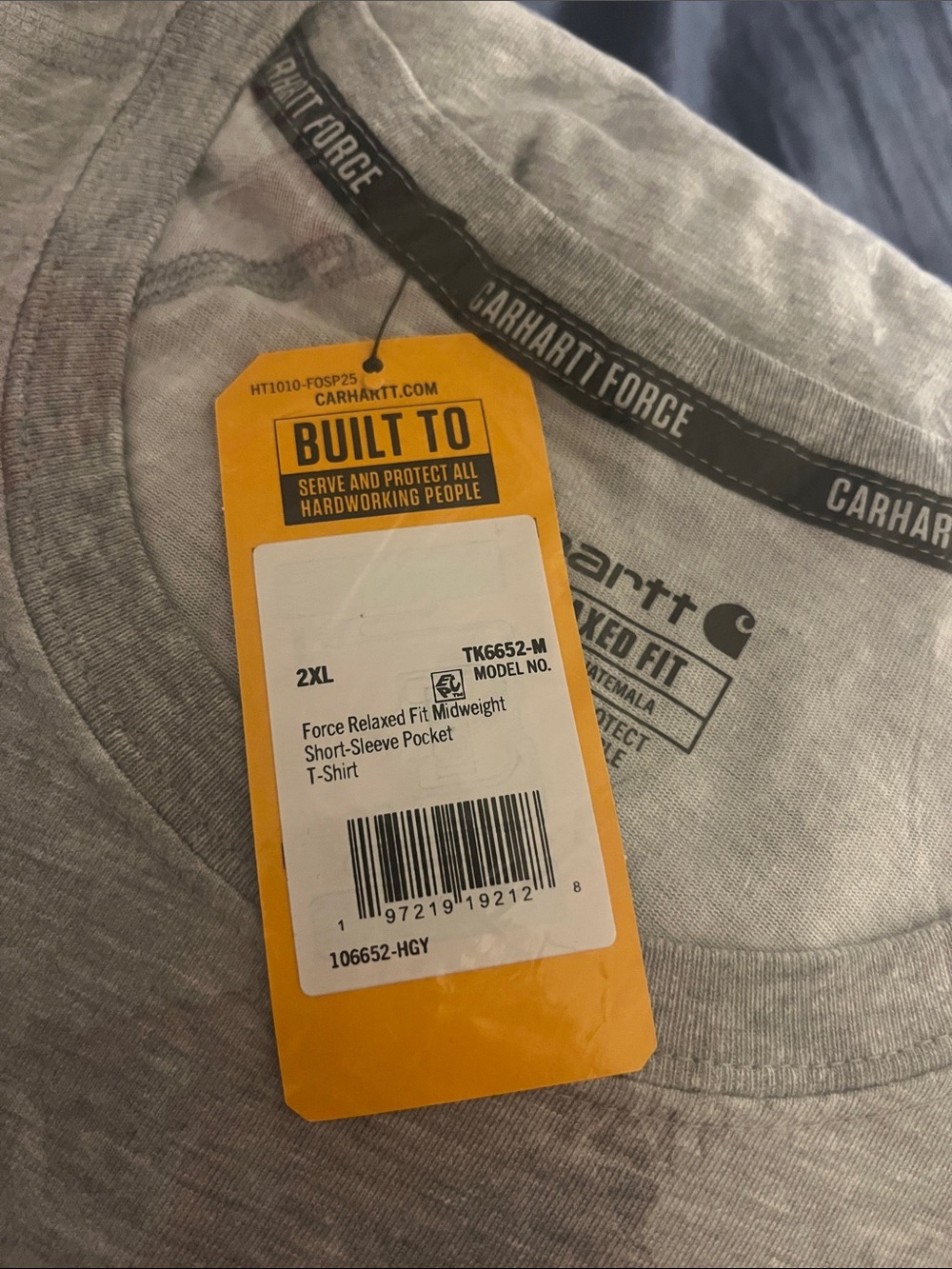 1 Carhartt Men's Force Relaxed Fit Midweight Short-Sleeve Pocket T-Shirt 2XL XXL - Picture 11 of 14